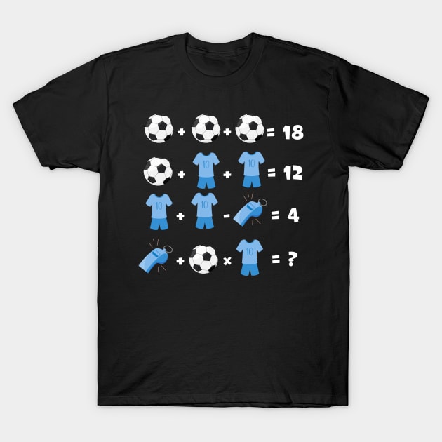 Soccer Order of Operations Football Math Teacher Football T-Shirt by LittleBoxOfLyrics